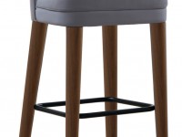 Barová židle SIGNATURES s dřevěnou podnoží, vysoká - 2