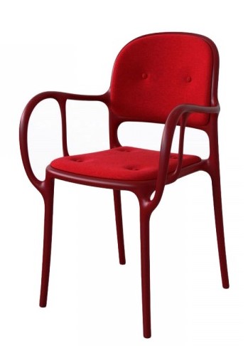 MAGIS - Čalouněná židle MILA - červená