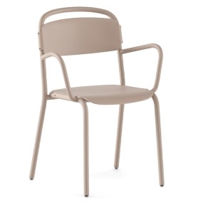 Židle SKOL s plastovým sedákem a područkami