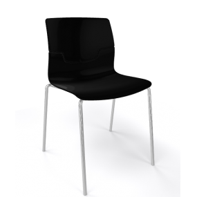 Židle SLOT FILL NA - černá/chrom