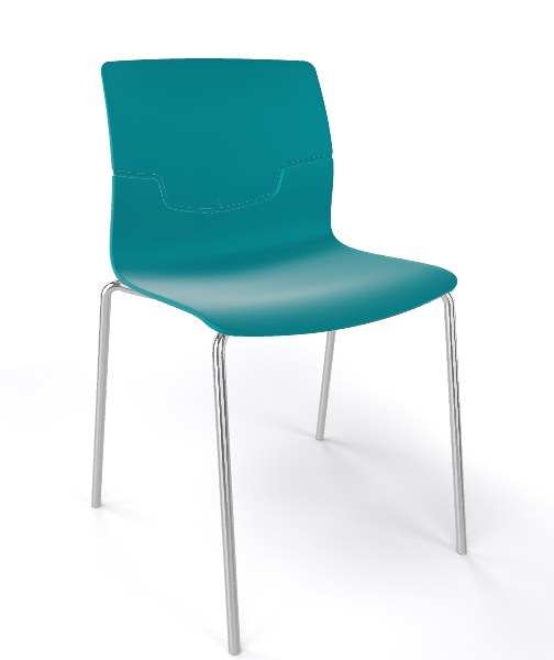 GABER - Židle SLOT FILL NA - tyrkysová/chrom