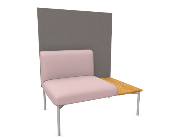 Sona chair SO/151/W/7 with acoustic wall