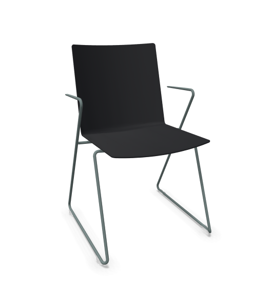 Levně WIESNER HAGER - Konferenční židle BATCH 6802 - s područkami plastová