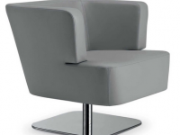 PYRAMID swivel armchair with square base - 3
