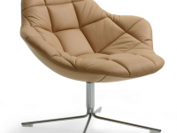 Armchair Palma, with cross base, quilted - 2