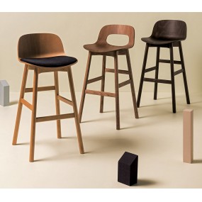 Bar stool RIBBON - wooden