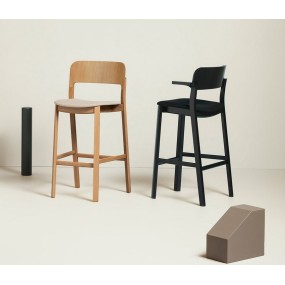 Barová židle HART 3.01.0 - s čalouněným sedákem