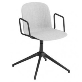 RELIEF swivel chair - fully upholstered with armrests