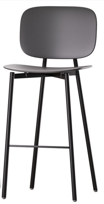 Levně POINTHOUSE - Barová židle TATA 1 s plastovým sedákem