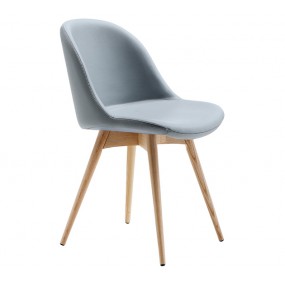 SONNY chair with wooden base