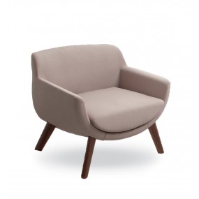 SPHERE armchair with wooden base