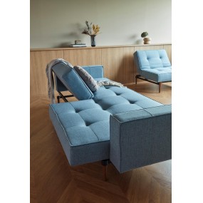 Folding sofa SPLITBACK STYLETTO with armrests