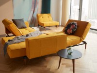 Folding sofa with armrests SPLITBACK STYLETTO orange - 2
