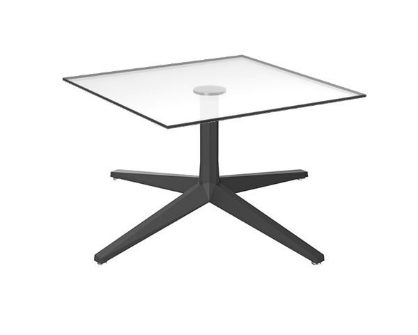 Čtvercový konferenční stolek FAZ skleněná deska, 69x69, 79x79, 89x89 cm