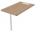 Stôl MY SPACE 120x70 cm s obdĺžnikovým výrezom a elektrickým stojanom