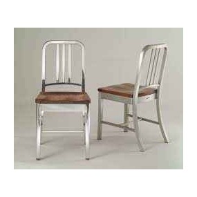 Chair with wooden seat NAVY