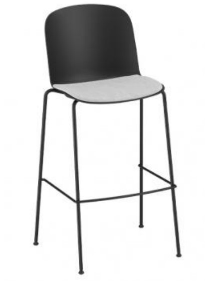 Levně INFINITI - Barová židle RELIEF - s čalouněným sedákem