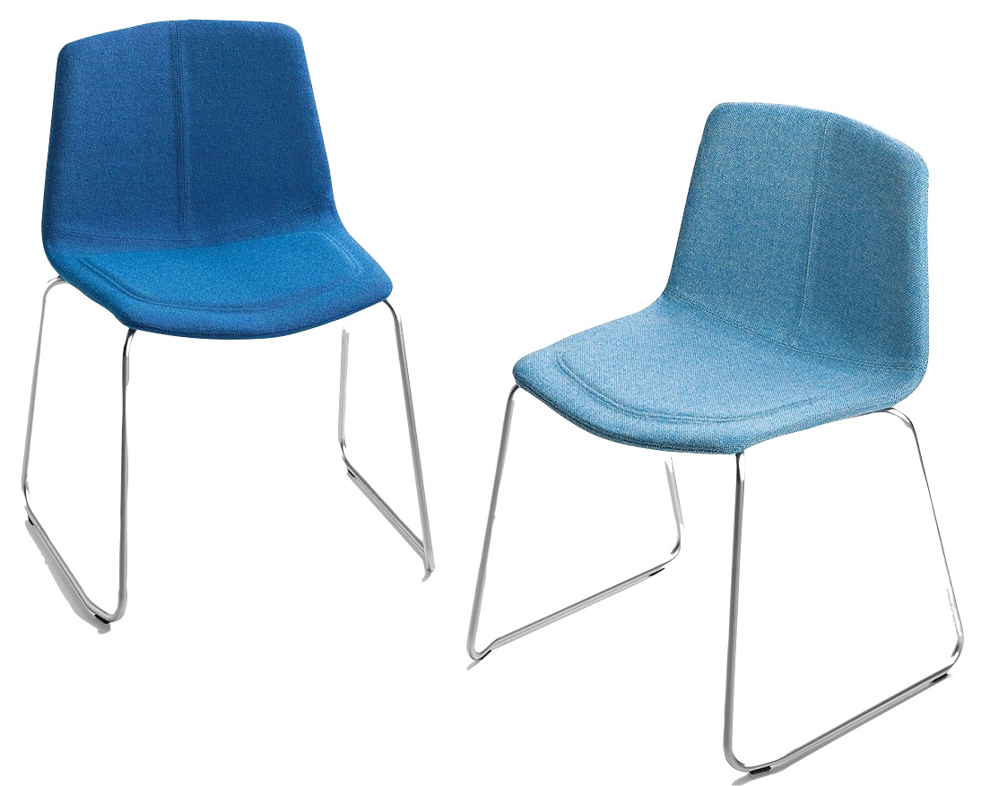 Levně MAXDESIGN - Čalouněná židle s područkami a ližinovou podnoží STRATOS 1151