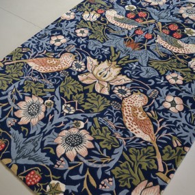 Carpet Morris & Co, Strawberry thief, indigo 027708 - 170x240 cm