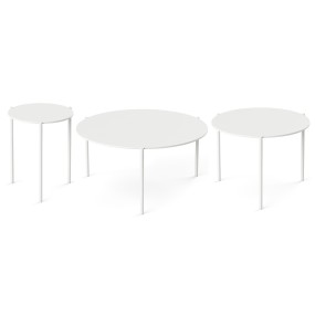 Set of 3 white tables PAUSA - SALE