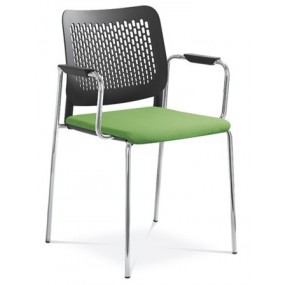 WAIT chair with padded seat and armrests