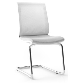 Jednací židle EVA SUA120 s bílým rámem