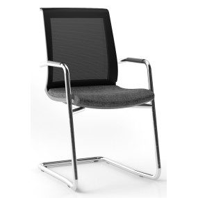 Jednací židle EVA SUA224 s černým rámem a područkami