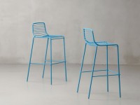 Barová židle SUMMER vysoká - modrá - 2