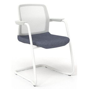 Židle WIND SWA324 s bílým rámem a lakovanou podnoží