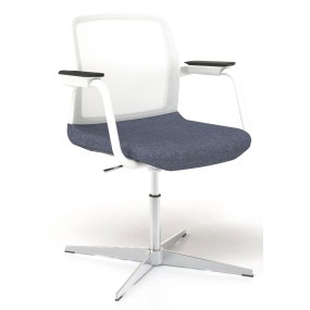 Židle WIND SWA534 s lakovanými područkami - bílý opěrák