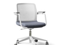 Židle WIND SWA614 s lakovanými područkami - bílý opěrák - 3