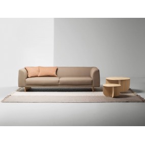 TAILOR three-seater sofa - wooden base