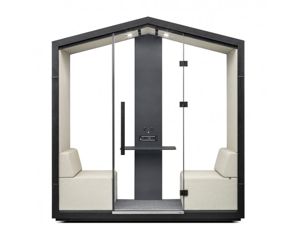 Glass acoustic booth TREEHOUSE THS 2SF G1 , with upholstered seat