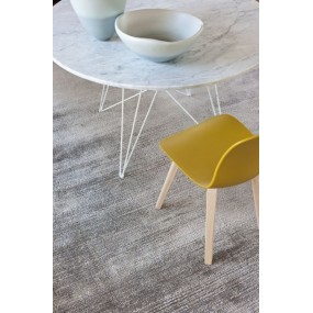SUBSTANCE chair with wooden base - ash / mustard