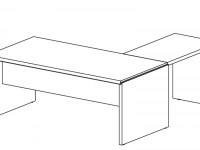 Office table ASSET with extension - 3
