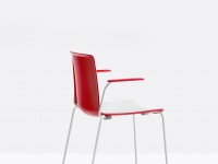 Židle TWEET 895 bicolour DS s područkami - bílo-červená - 3