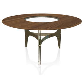 Stôl Universe so zabudovanou otočnou táckou, Ø 150/180 cm