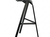 Barová stolička STOOL_ONE nízka - čierna - 2