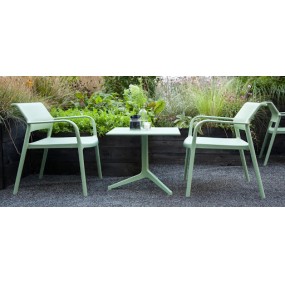 Chair with arms ARA LOUNGE 316 DS - green