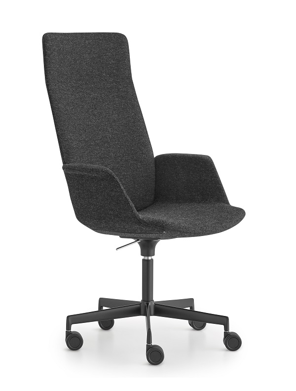 Levně LAPALMA - Kolečková židle s vysokými zády UNO S248