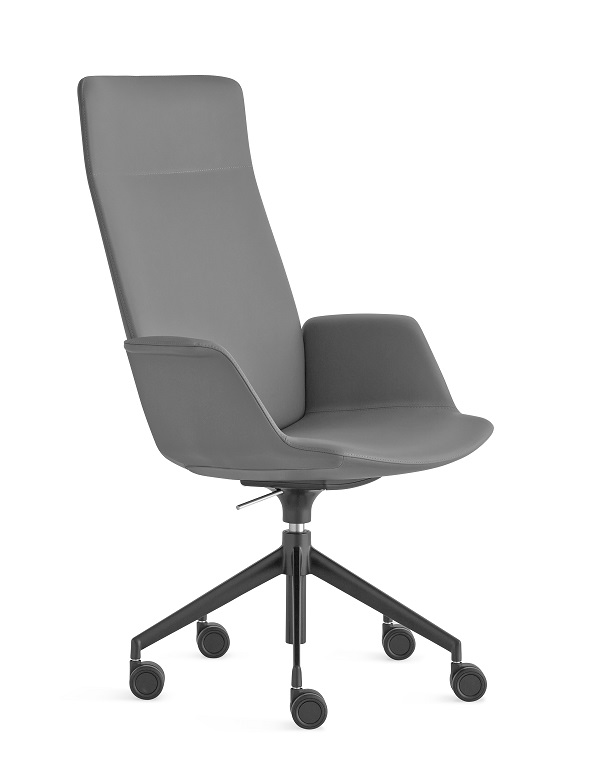 Levně LAPALMA - Kolečková židle s vysokými zády UNO S253