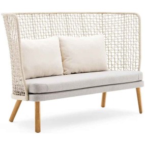 EMMA two-seater sofa with raised backrest