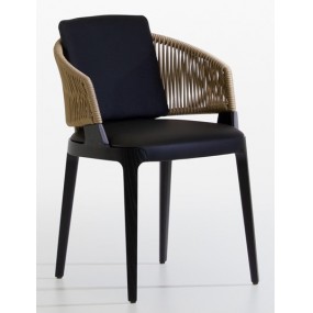 Chair VELIS with woven armrests