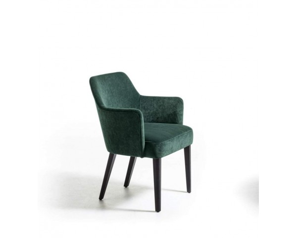 VELOUR chair with armrests