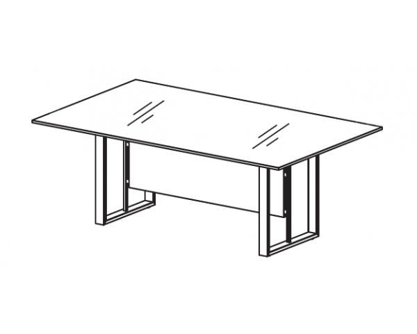 Rokovací stôl VELVET 200-280x120 cm - sklo