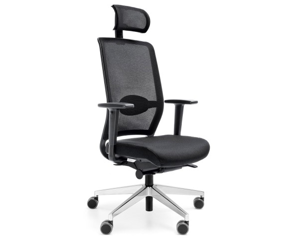 Kancelářská židle VERIS NET 110SFL / 111SFL s vysokým síťovaným opěrákem a Synchro