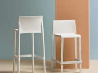Low bar stool VOLT 677 DS - white - 2