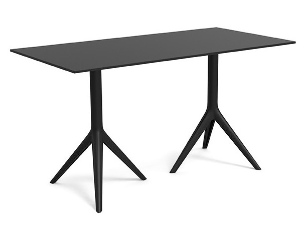 Table MARI-SOL three-legged base, HPL top, 119x69 cm