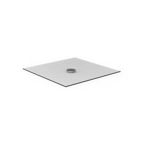 Barový stůl FAZ se skleněnou deskou - 69x69 cm