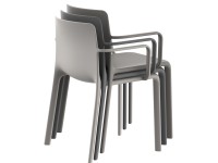Židle KES s područkami - šedá - 2